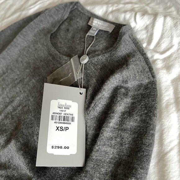 Neiman Marcus Cashmere Collection Cashmere Superfine Crewneck Top, XS/P - Picture 2 of 11